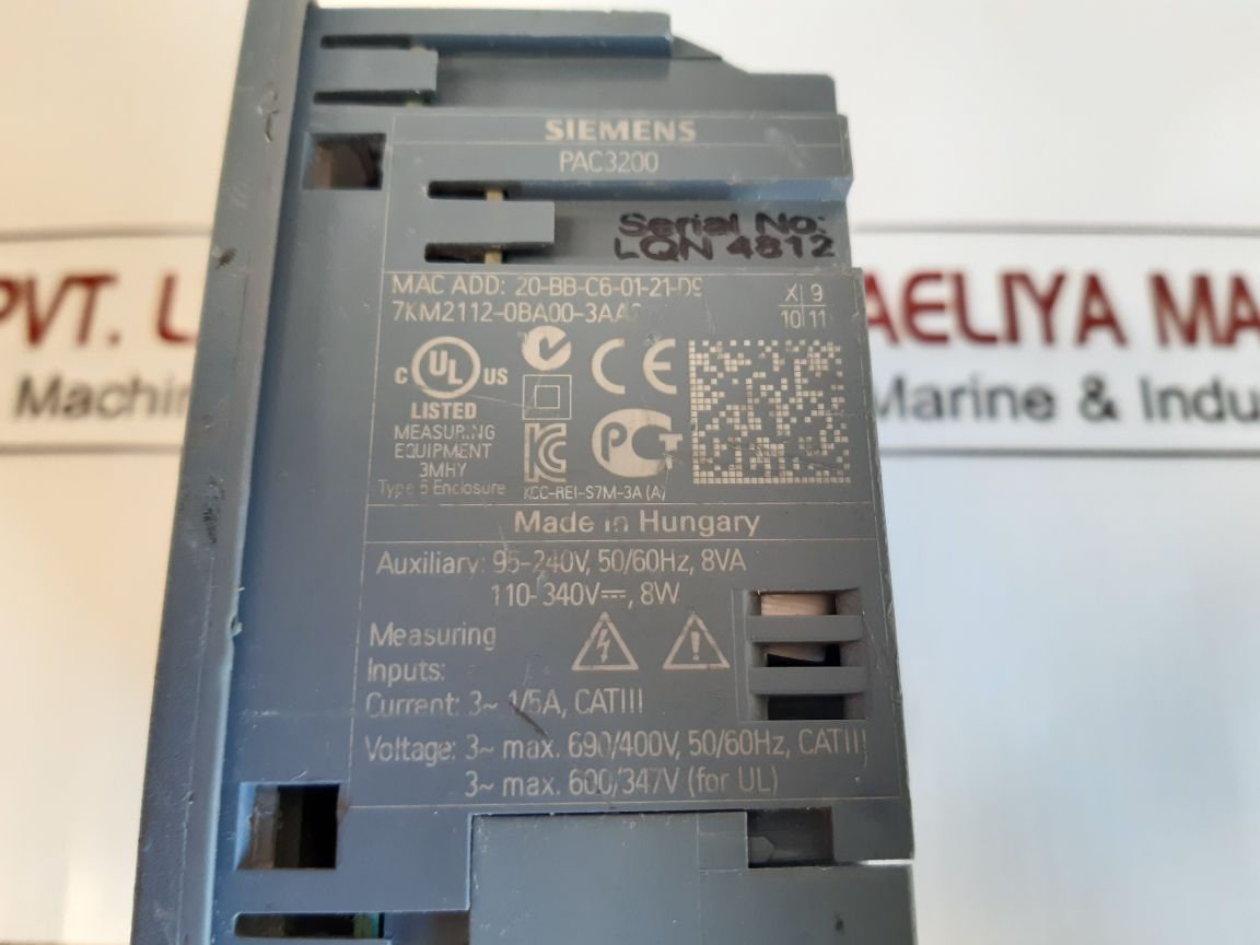 Siemens Sentron Pac3200 Multifunction Power Monitor Device (Not Working)