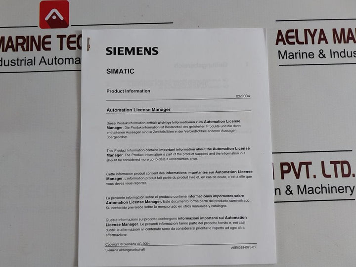 Siemens Simatic 6Es7810-acc07-0Ye5 Step 7 V5.3 Upgrade Software Set
