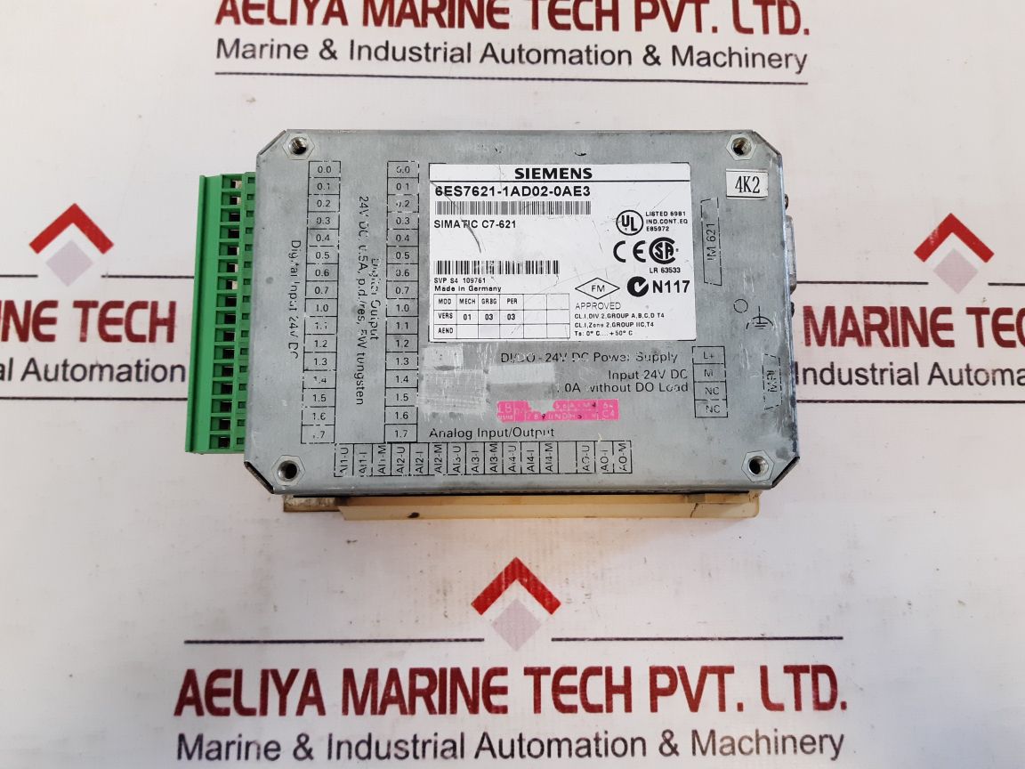 Siemens simatic c7-621 6es7621-1ad02-0ae3 compact interface unit operator panel