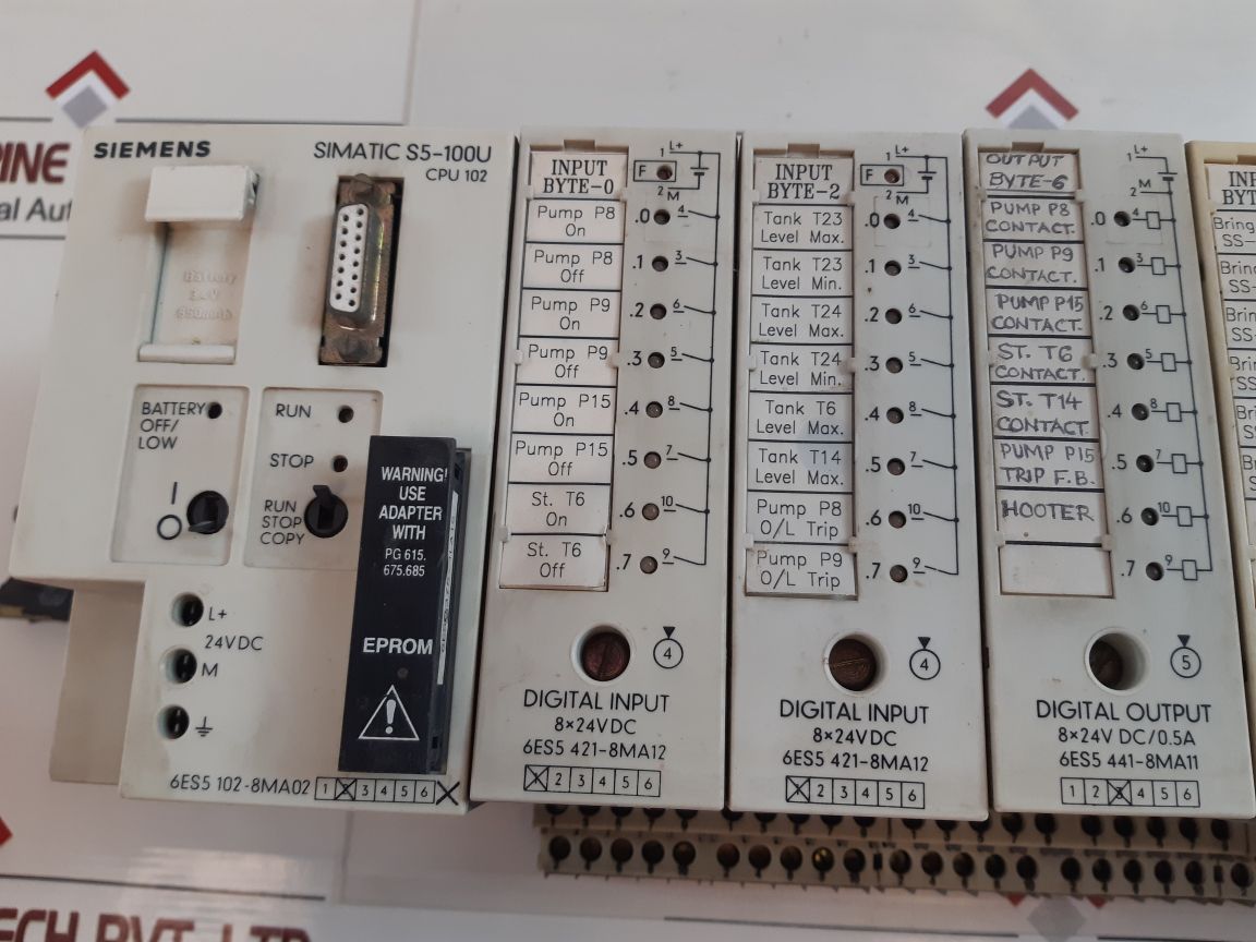 Siemens s5-100u cpu 102 6es5 102-8ma02+6es5 421-8ma12+6es5 441-8ma11 rack
