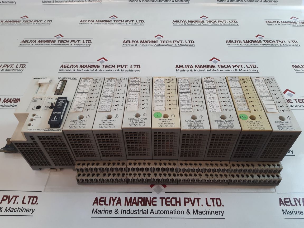 Siemens s5-100u cpu 102 6es5 102-8ma02+6es5 421-8ma12+6es5 441-8ma11 rack