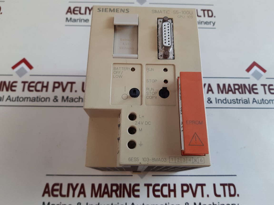 Siemens Simatic S5-100U 6Es5 103-8Ma03 Cpu 103 Plc Process