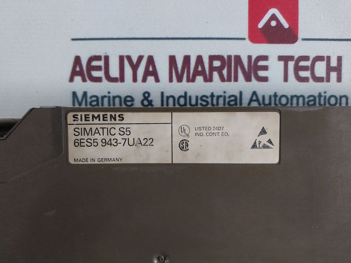 Siemens Simatic S5 6Es5 943-7Ua22 Module Cpu943