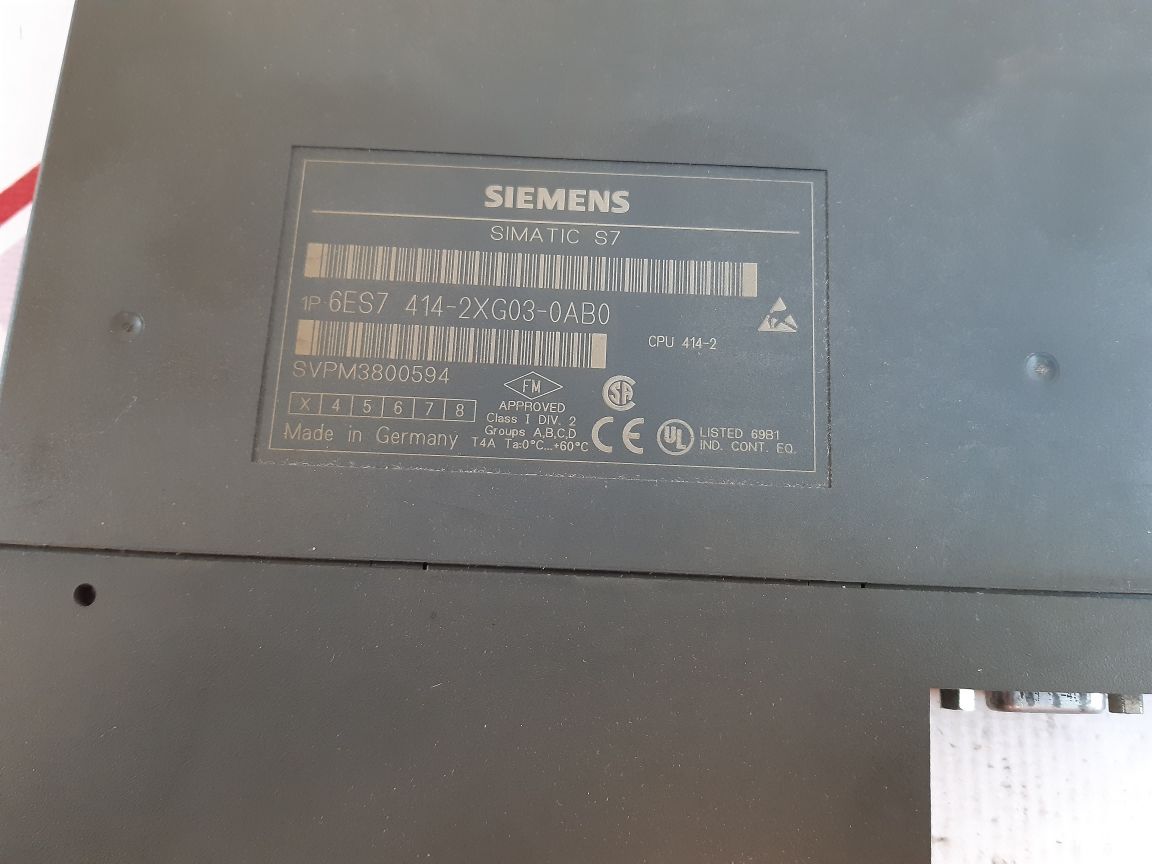 Siemens Simatic S7 1P 6Es7 414-2Xg03-0Ab0 Module