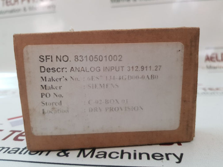 Siemens Simatic S7 6Es7 134-4Gd00-0Ab0 Analog Input Module 312.911.27