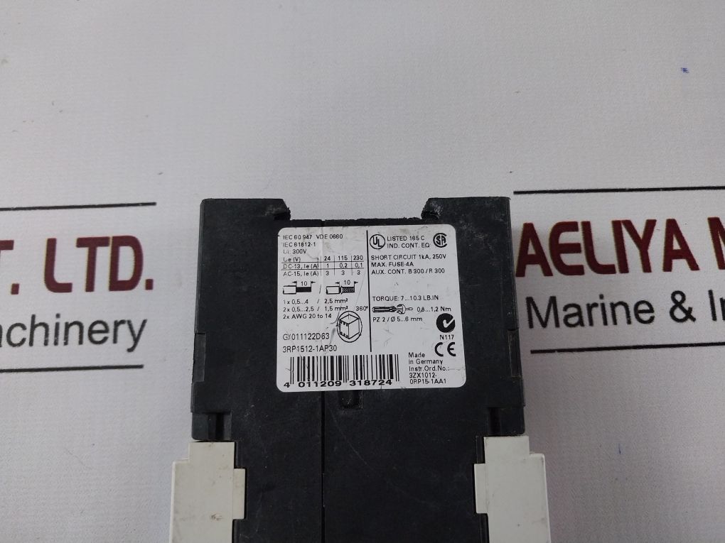 Siemens 3Rp1512-1Ap30 Time Relay 1,5-30S