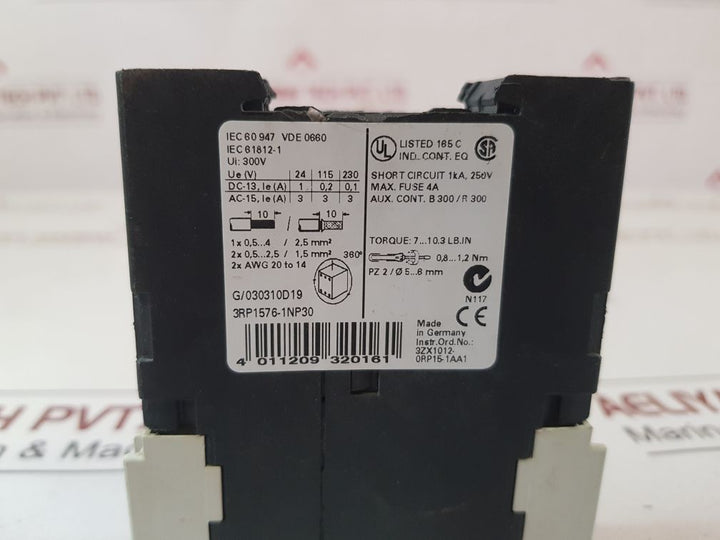 Siemens 3Rp1576-1Np30 Time Relay 200-240V Ac