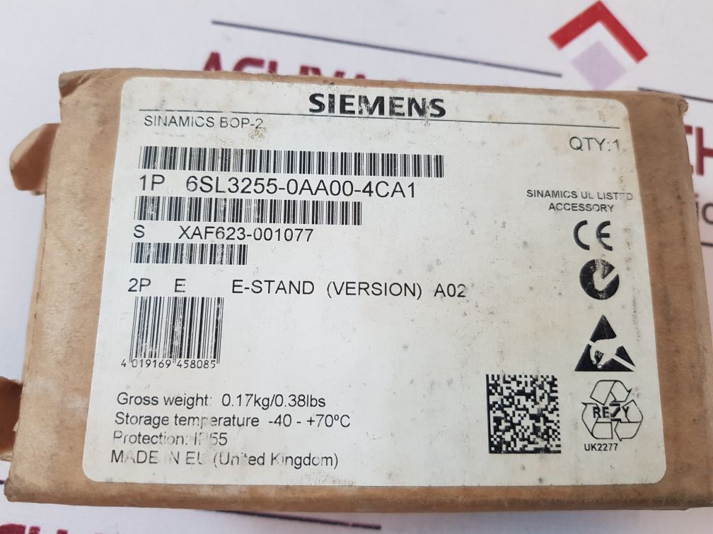 Siemens Sinamics Bop-2 Operator Panel 6Sl3255-0Aa00-4Ca1