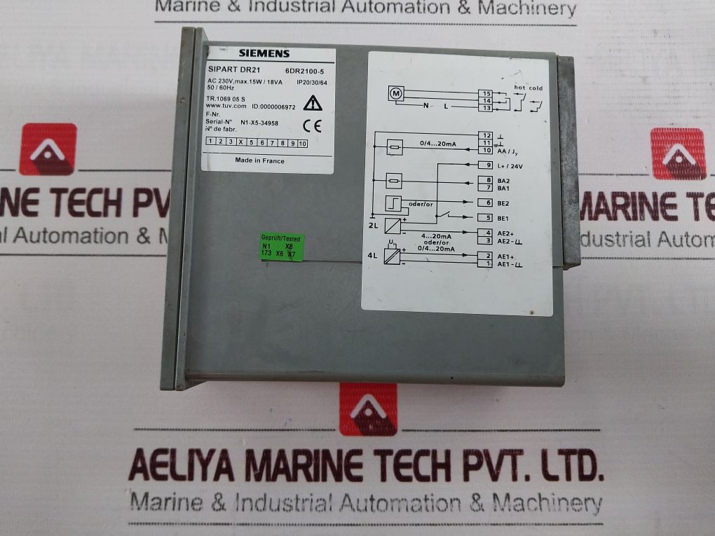 Siemens Sipart Dr21 Digital Temperature Controller Ac 230V, Max.15W/18Va