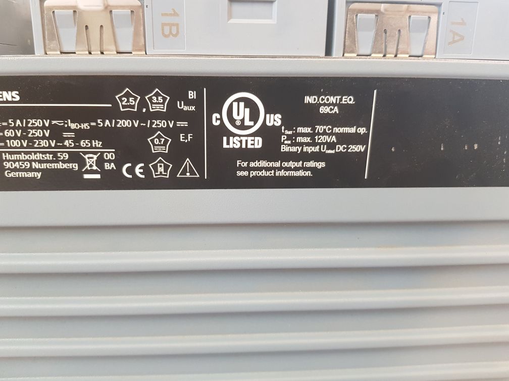 Siemens Siprotec 7Ut85 Transformer Protection Relay