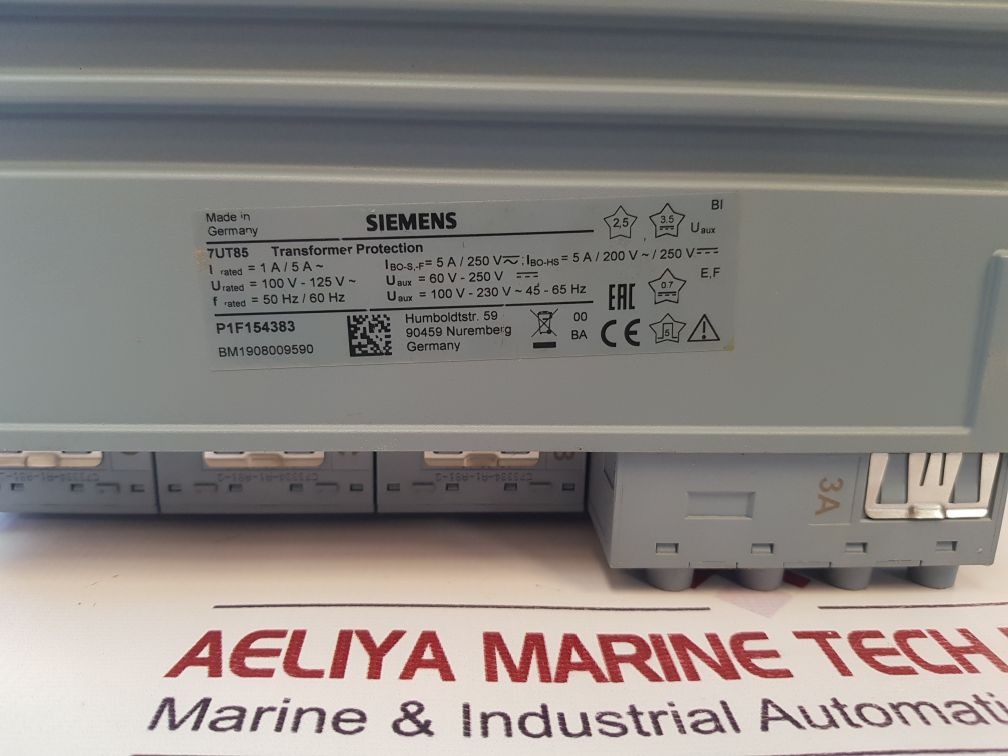 Siemens Siprotec 7Ut85 Transformer Protection Relay
