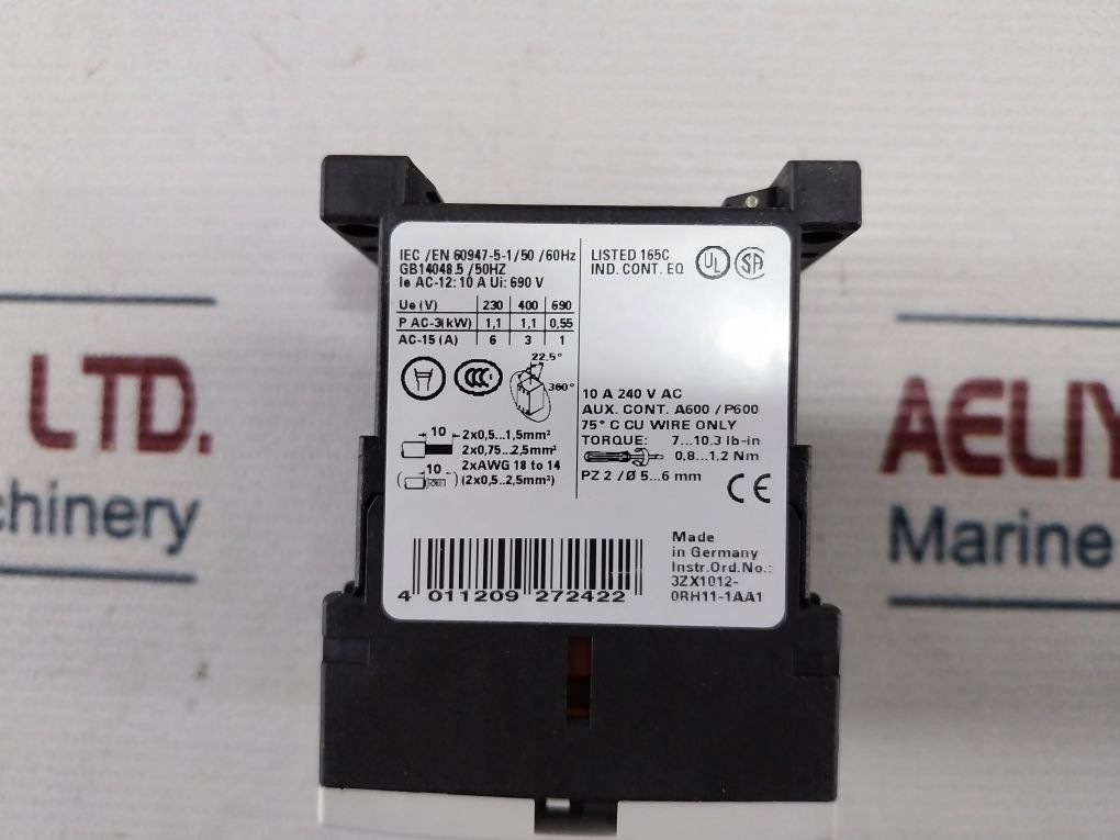 Siemens Sirius 3Rh1122-1Ab00 Control Relay