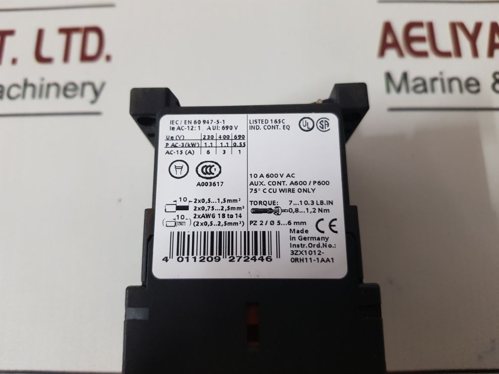 Siemens 3Rh1122-1Ap00 Contactor Relay 2No+2Nc 230V
