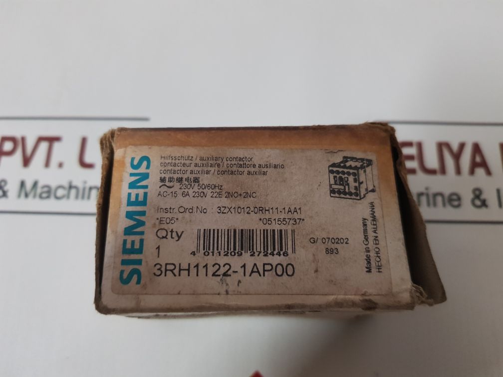 Siemens 3Rh1122-1Ap00 Contactor Relay 2No+2Nc 230V
