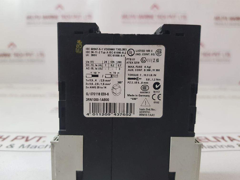 Siemens 3Rn1000-1Ab00 Thermistor Relay