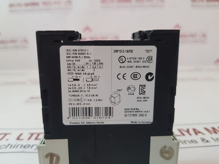 Siemens 3Rp1512-1Ap30 Time Relay
