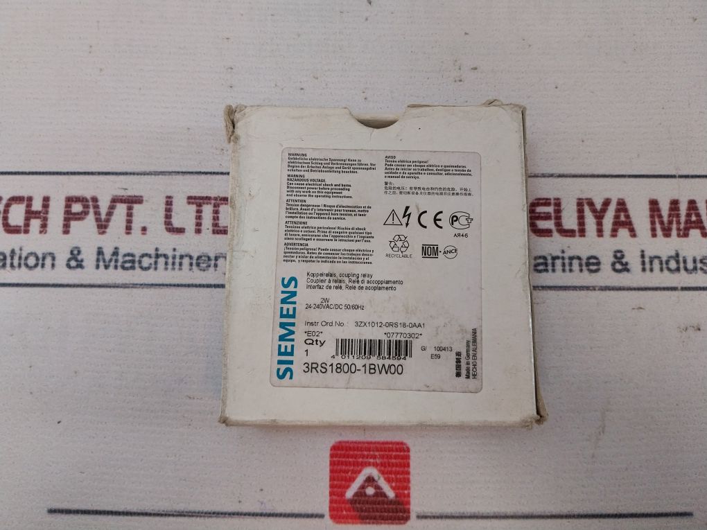 Siemens Sirius 3Rs1800-1Bw00 Coupling Relay 