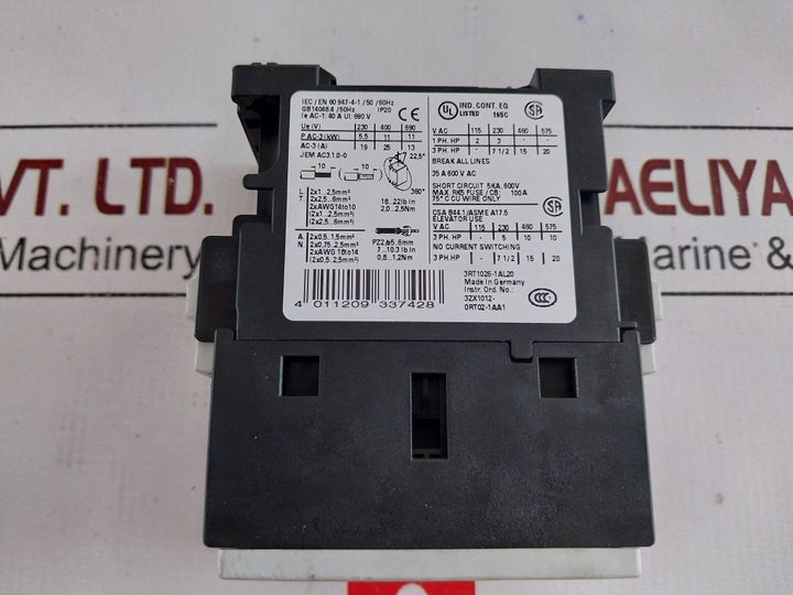 Siemens 3Rt1026-1A..0 Contactor
