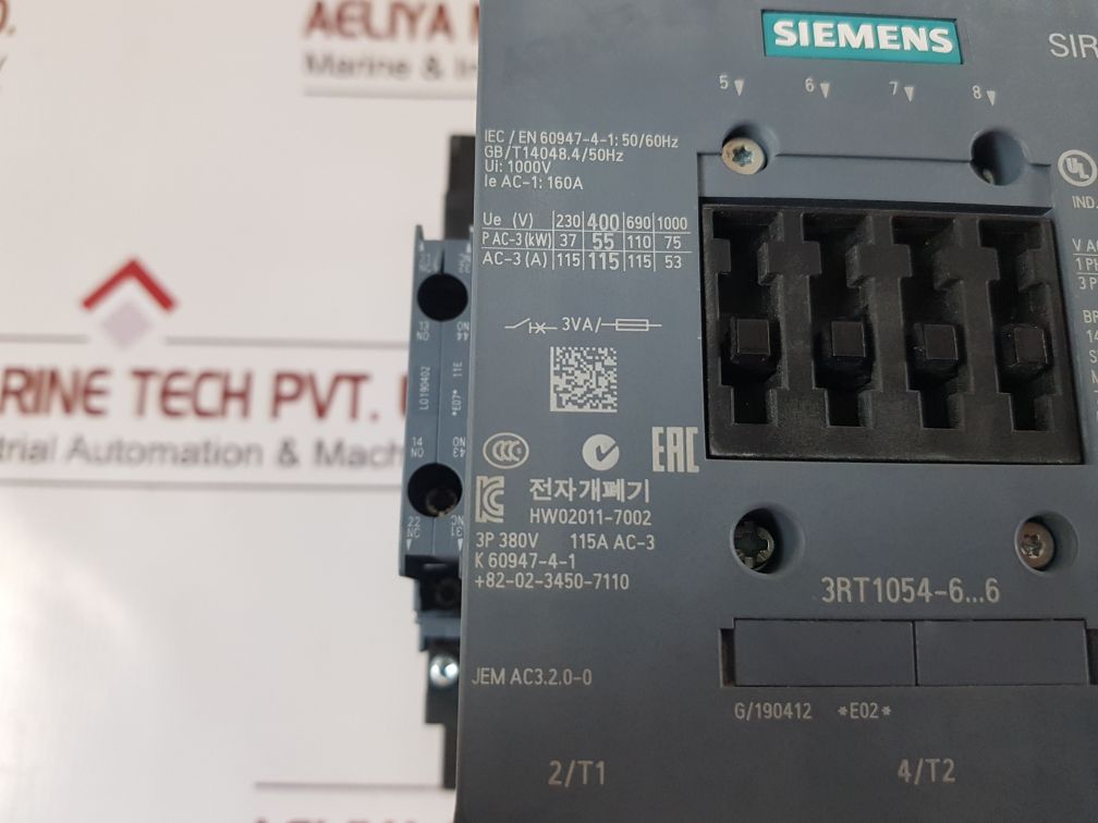 Siemens Sirius 3Rt1054-6Af36 Contactor
