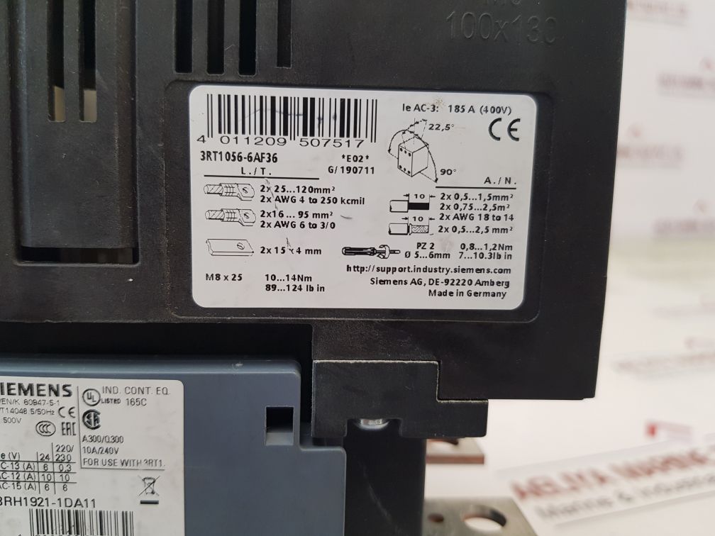 Siemens Sirius 3Rt1056-6…6 Contactor 3Rt1056-6Af36