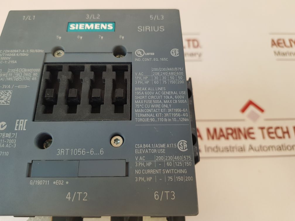 Siemens Sirius 3Rt1056-6…6 Contactor 3Rt1056-6Af36