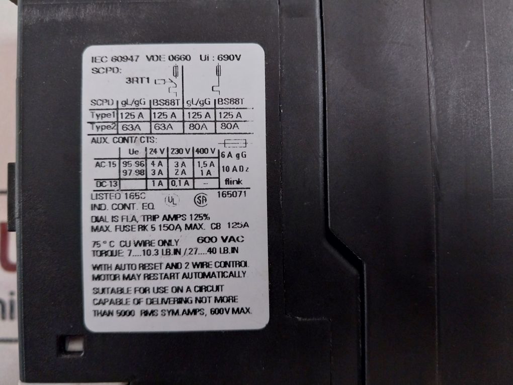 Siemens 3Ru1136-4Fb0