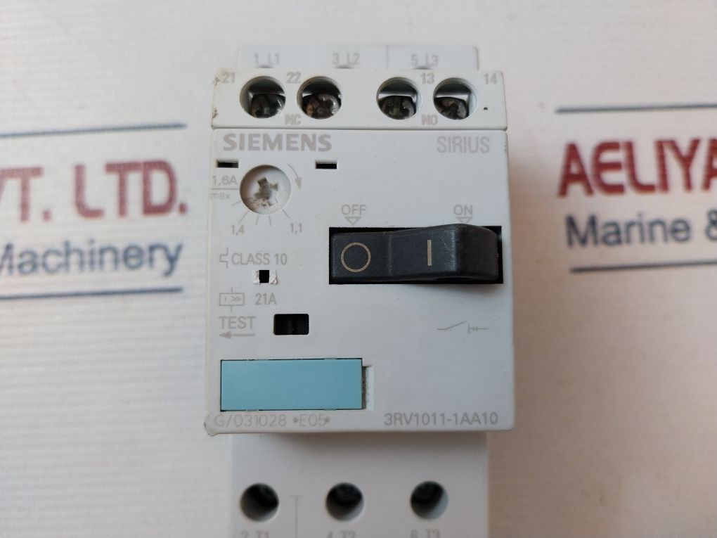 Siemens Sirius 3Rv1011-1Aa10 Circuit Breaker Class: 10