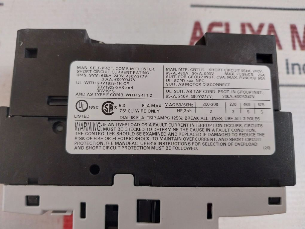 Siemens Sirius 3Rv1021-1Ga10 Circuit Breaker