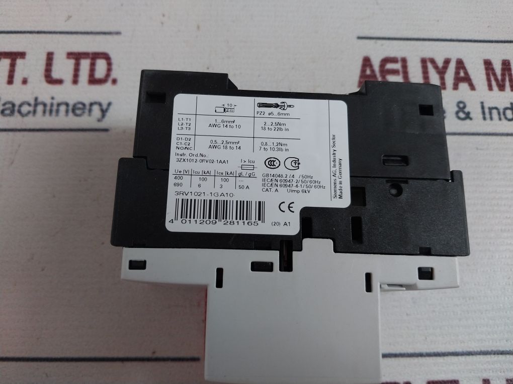 Siemens Sirius 3Rv1021-1Ga10 Circuit Breaker
