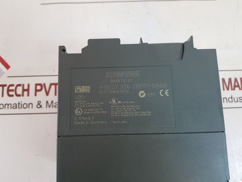 Siemens Simatic S7 Sm 326 Safety Digital Output Module 6Es7 326-2Bf01-0Ab0