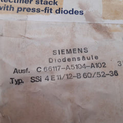 Siemens Ssi 4E11/12-b 60/52-36 Rectifier Stack With Press-fit Diodes
