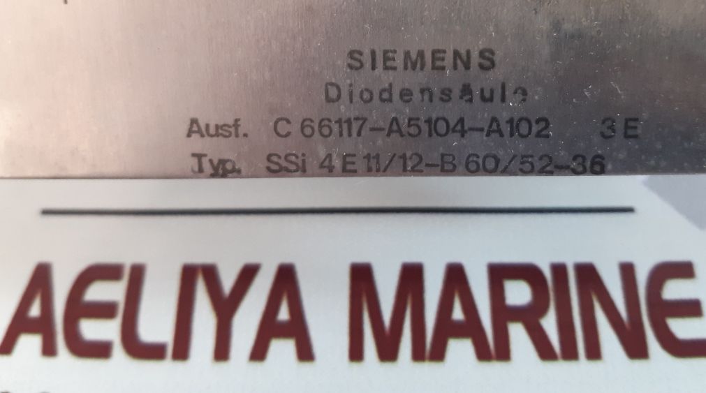 Siemens Ssi 4E11/12-b 60/52-36 Rectifier Stack With Press-fit Diodes
