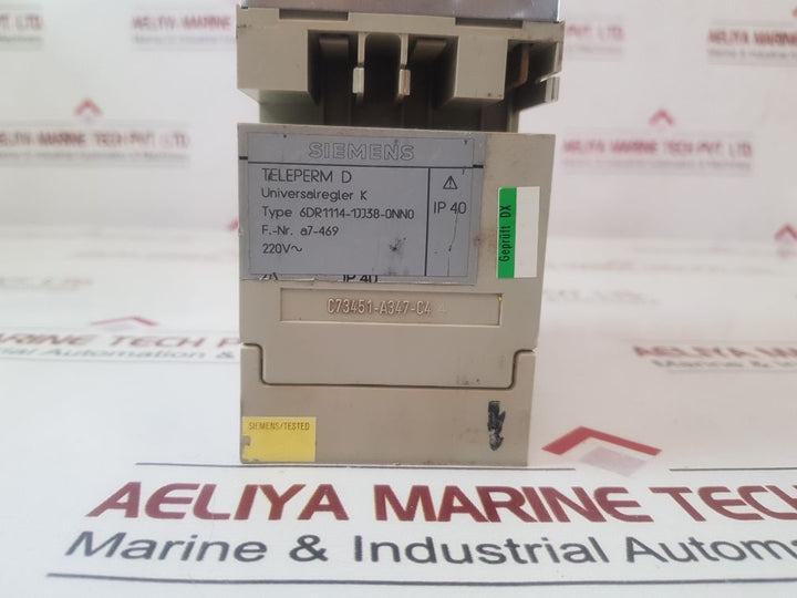 Siemens Teleperm D 6Dr1114-1Jj38-0Nn0 Universal Controller