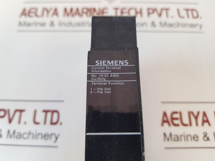 Siemens U13Ed60 Undervoltage Trip