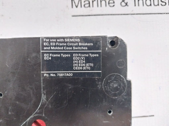 Siemens U13Ed60 Undervoltage Trip