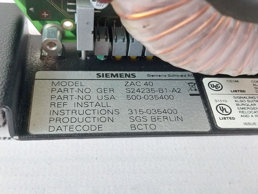 Siemens Zac-40 Amplifier Card 500-035400