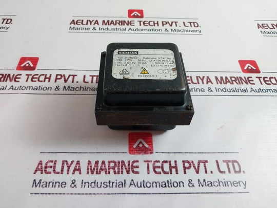 Siemens Zm 20/10 Ignition Transformer Single Phase En 61558-2-3