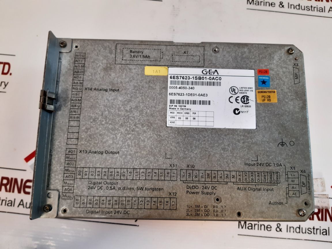 SiemensGea 6Es7623-1Sb01-0Ac0 Operator Panel 6Es7623-1De01-0Ae3
