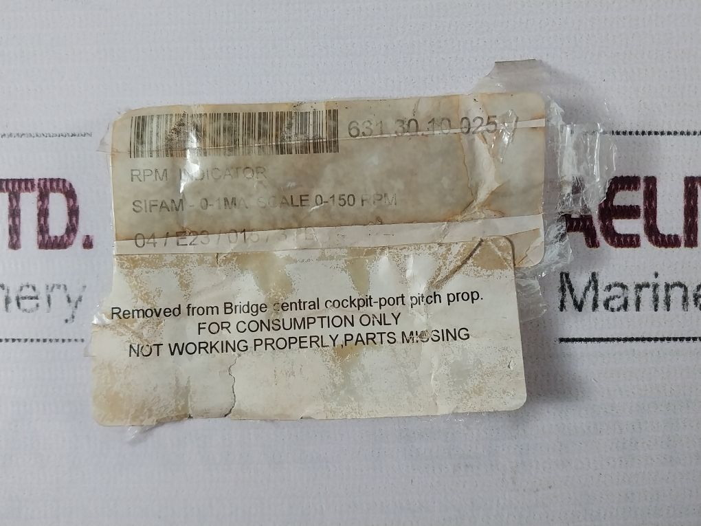 Sifam Rpm Indicator Mechanical Tachometer