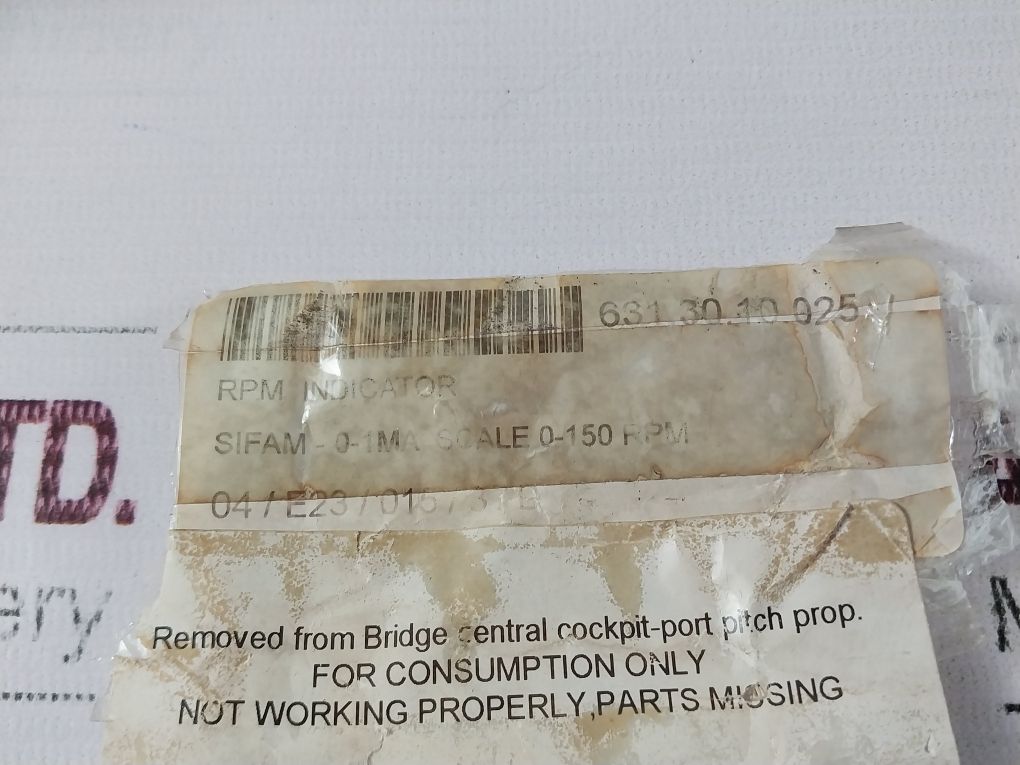 Sifam Rpm Indicator Mechanical Tachometer