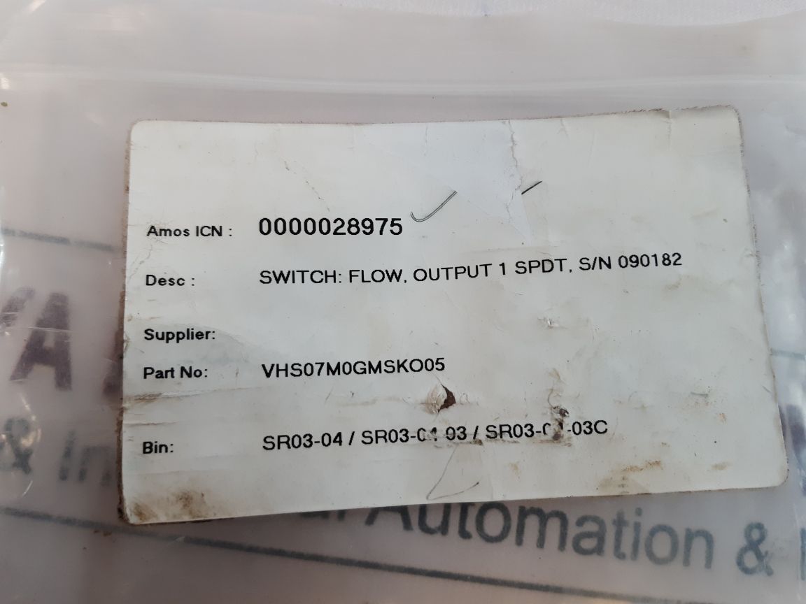 Sika Vhs07M0Gmsko05 Flow Switch
