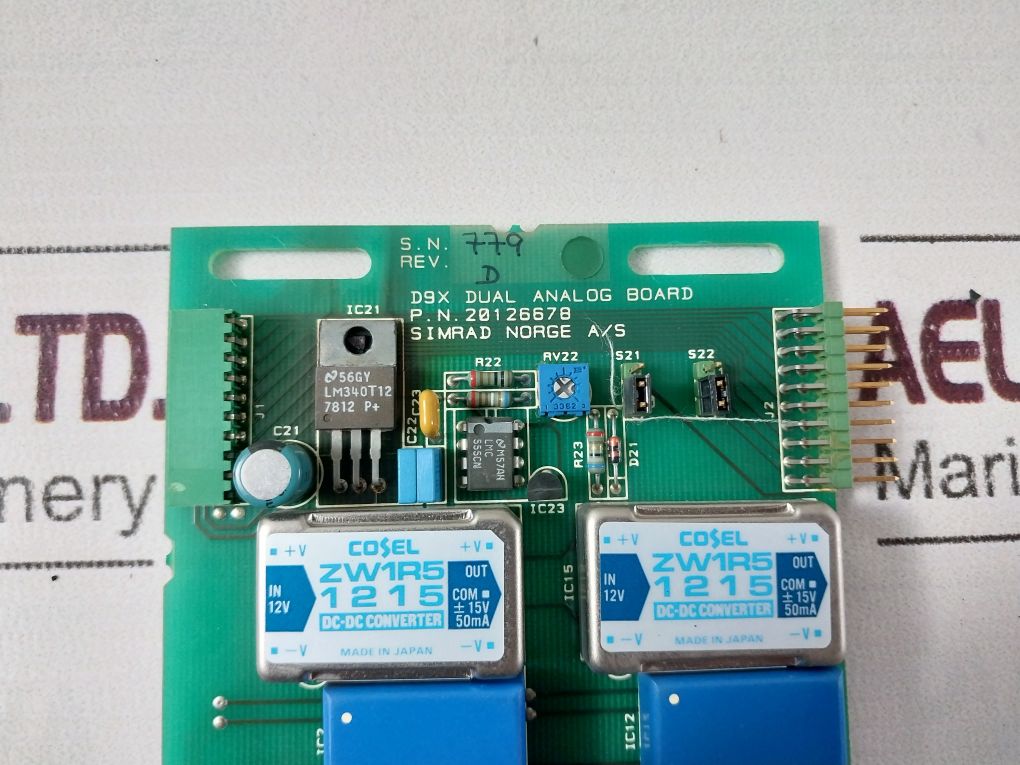 Simrad Norge 20126678 D9X Dual Analog Board