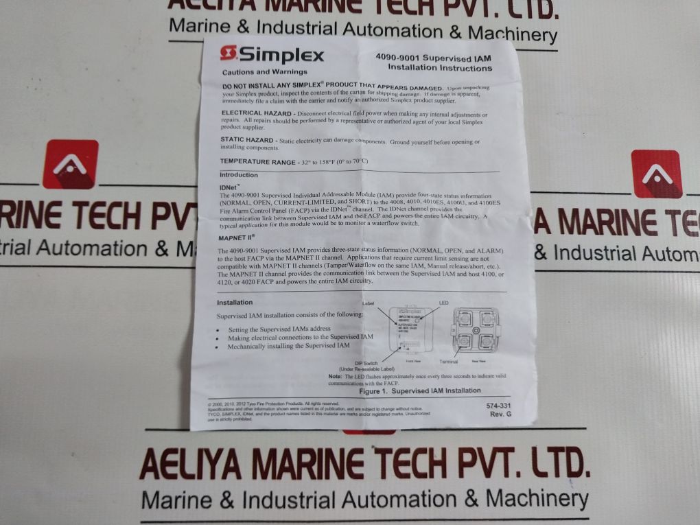 Simplex 4090-9001 Iam Supervised Idnet/Monitor Module 0617952 – Aeliya ...