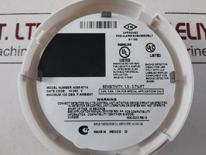 Simplex 4098-9714 Smoke Detector