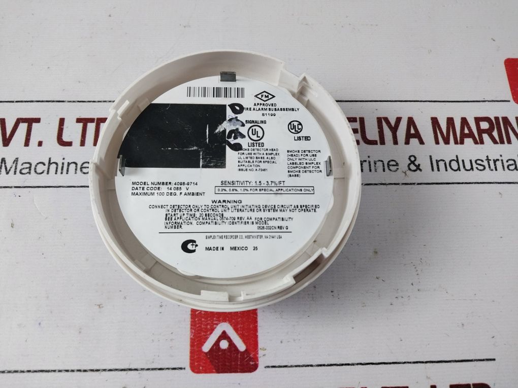 Simplex 4098-9714 Smoke Detector Head Rev.G
