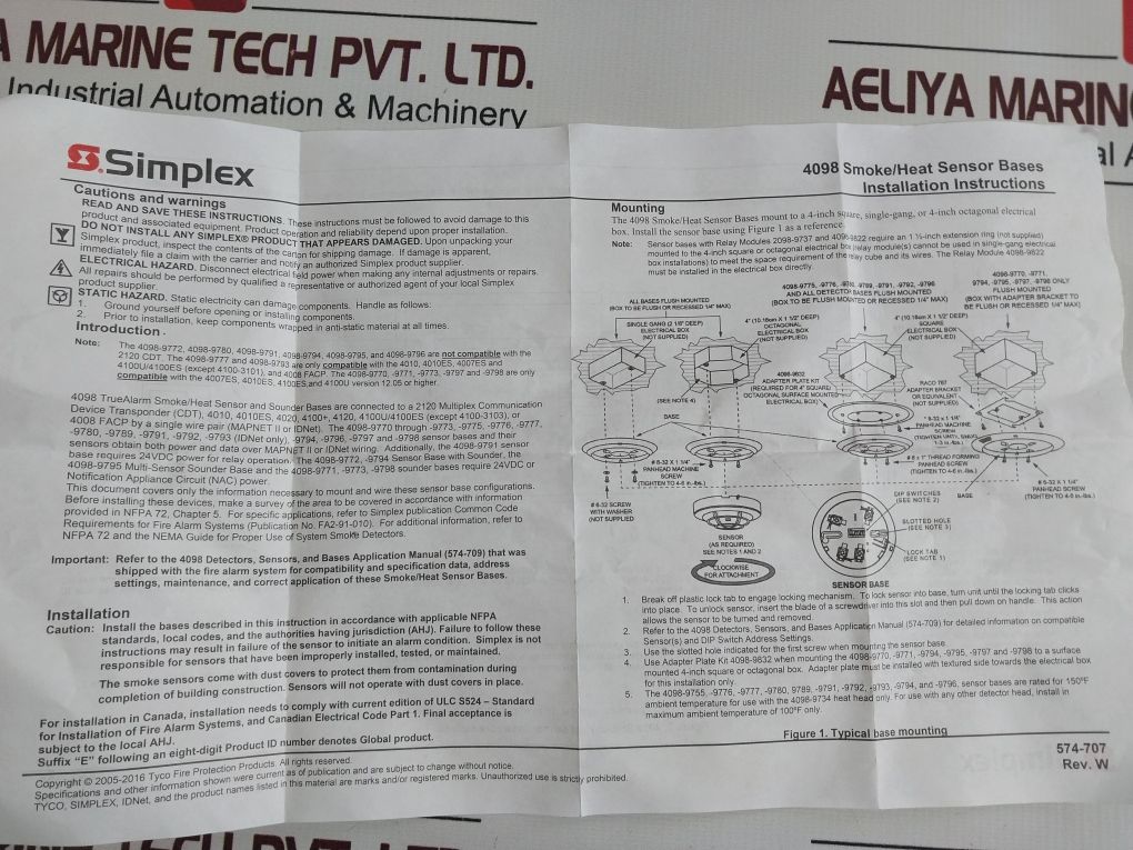 Simplex 4098-9770 Smoke/Heat Sensor Base
