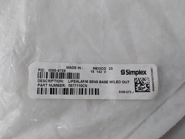 Simplex 4098-9789 Smoke/Heat Detector Base