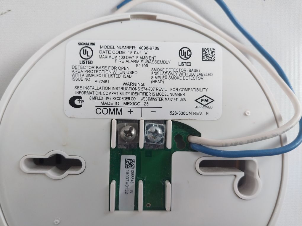 Simplex 4098-9789 Smoke/Heat Detector Base 