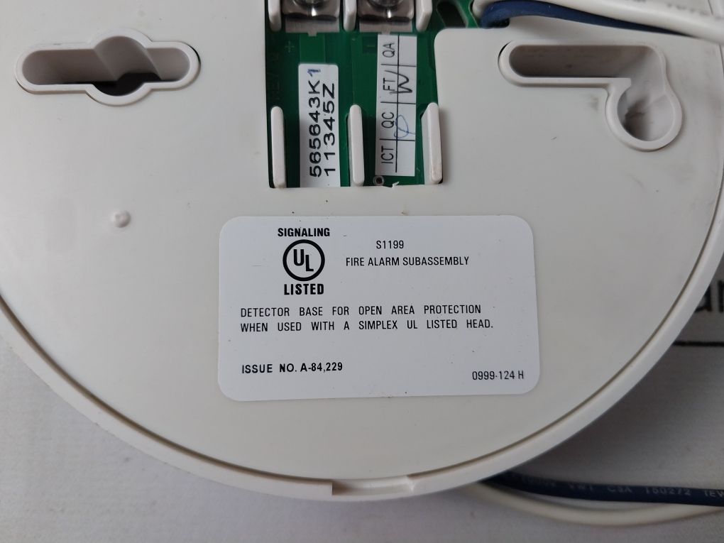 Simplex 4098-9789E Ssd Sensor Base