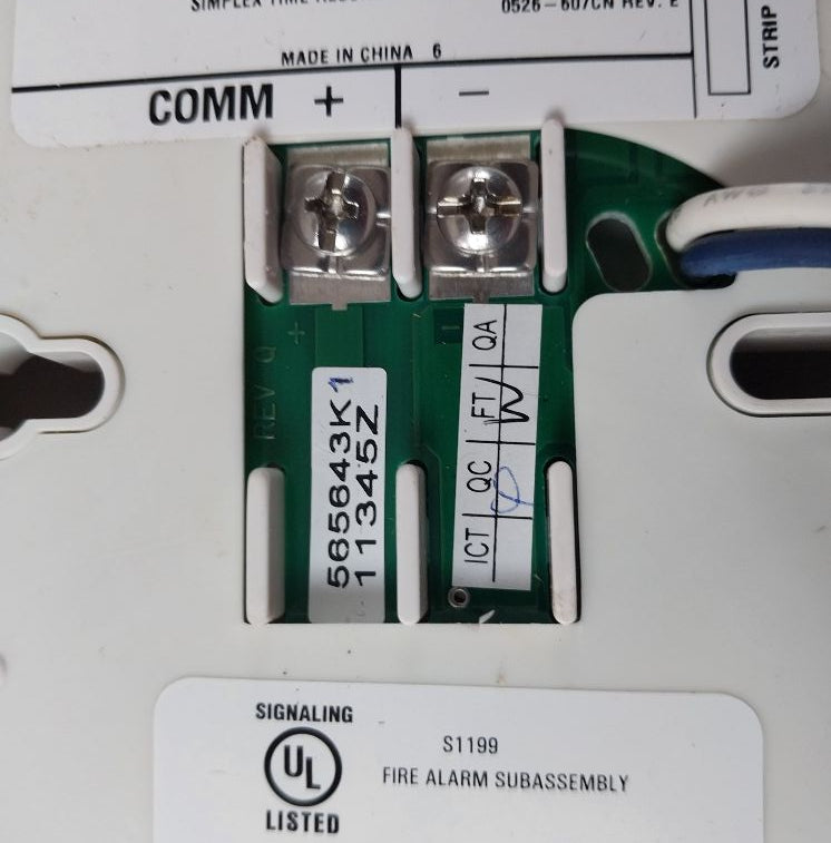 Simplex 4098-9789E Ssd Sensor Base